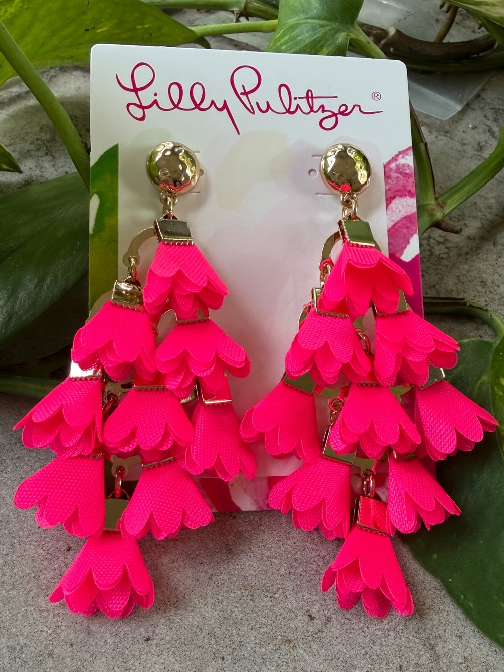 Lilly Pulitzer Earrings✨ NWT✨ Proseceo Pink Dangle Drop Pierced/Post